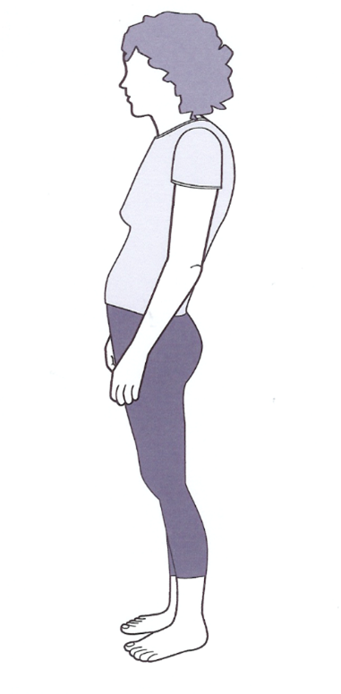 Überaufrichtung gegen eine oben vorgebeugte Haltung